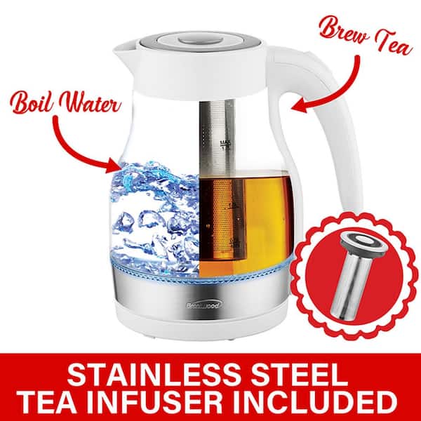 Electric Kettle with Tea Infuser Spray Coffee Boiling Smart Glass