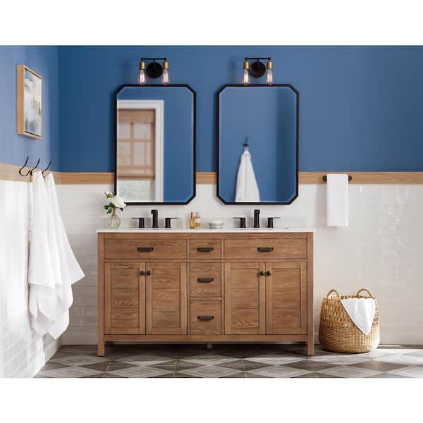 Miniyam 22 inch Bathroom Vanity Sink Combo for Small Space, Wall Mounted Cabinet Set, Oak, Size: 22 inch x 13 inch