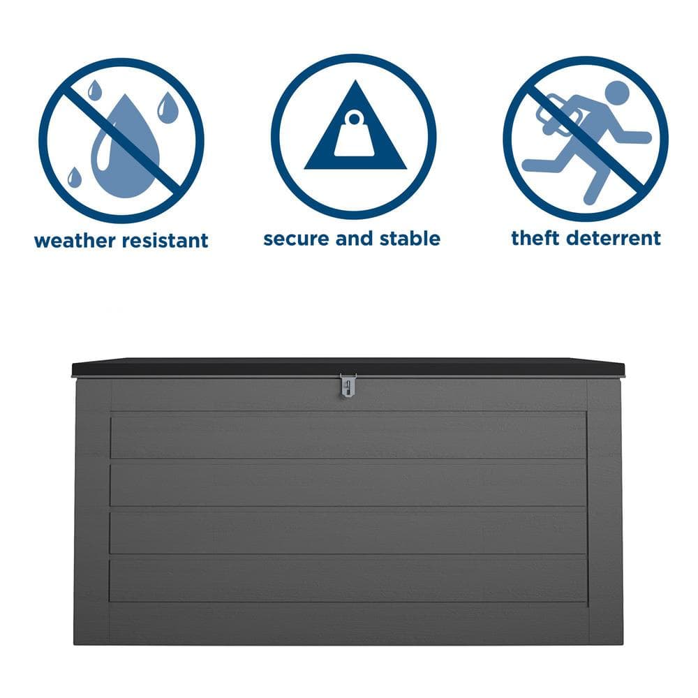 Cosco Extra Large Black Lockable Outdoor Deck Storage Box