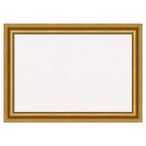 Parlor Gold White Corkboard 42 in. x 30 in. Bulletin Board Memo Board