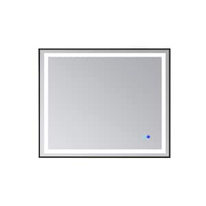 24 in. W x 32 in. H Rectangular Framed LED Anti-Fog Wall Bathroom Vanity Mirror, Tempered Glass, Backlit & Front Light