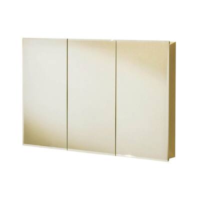 TV3631 36 in. x 31 in. Recessed or Surface Mount Medicine Cabinet in Tri-View Beveled Mirror