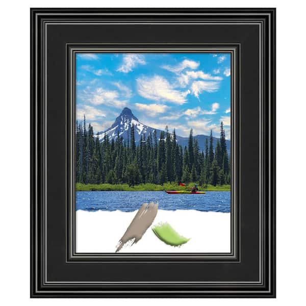 Amanti Art Ridge Black Picture Frame Opening Size 11x14 in.