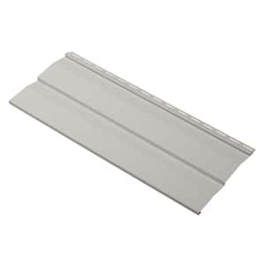 Take Home Sample Progressions Double 4.5 in. x 24 in. Dutch Lap Vinyl Siding in Pewter