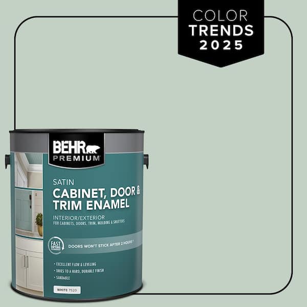 1 gal. #PPU11-13 Frosted Jade Satin Enamel Interior/Exterior Cabinet, Door & Trim Paint