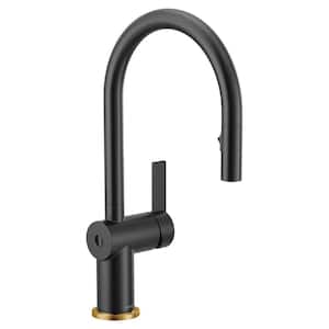 Cia Single-Handle Touchless Pull-Down Sprayer Kitchen Faucet with MotionSense Wave and Power Clean in Matte Black