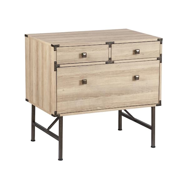 light oak lateral file cabinet