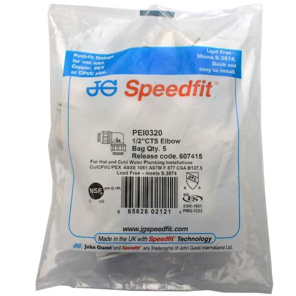 John Guest Speedfit Equal Union Elbows - Canadian Water Warehouse Ltd.