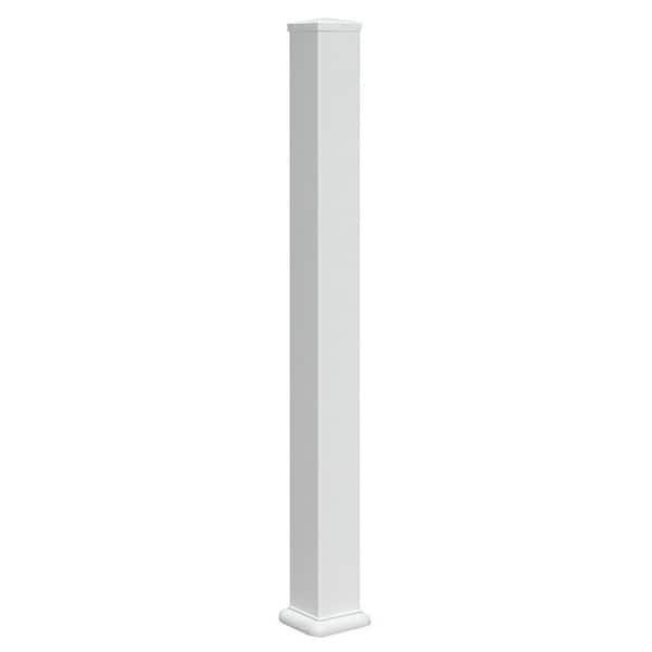 Premium 3.76 in. x 3.76 in. x 3 ft. White Vinyl Fence Rail Post