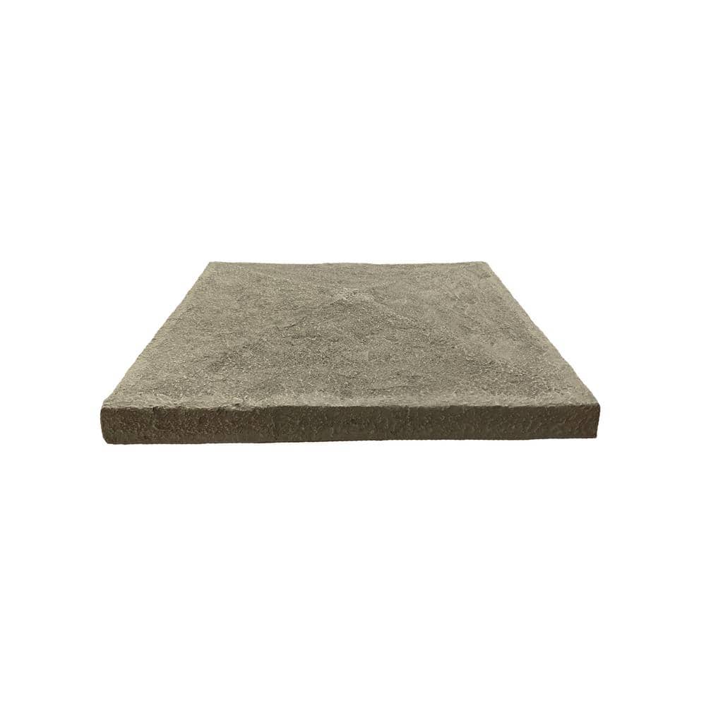 GenStone 23 in. x 23 in. Kenai Faux Stone Peaked Column Cap Siding