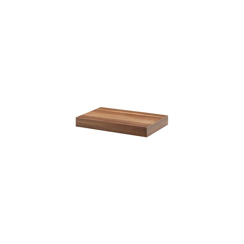 BIG BOY 17.5 in. x 9.8 in. x 2 in. Walnut MDF Floating Decorative Wall Shel