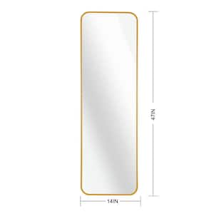 14 in. W x 47 in. H Full Size Rectangle Mirror Mirror, Door Mirror Dressing Body Mirror for Living Room Bathroom, Gold