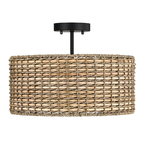 RAFLUM INDUSTRIAL BRANCH TRUE FINE Seymour 16 in 3-Light Rattan