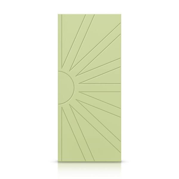 CALHOME 24 in. x 80 in. Hollow Core Sage Green Stained Composite MDF Interior Door Slab
