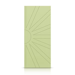 42 in. x 80 in. Hollow Core Sage Green Stained Composite MDF Interior Door Slab