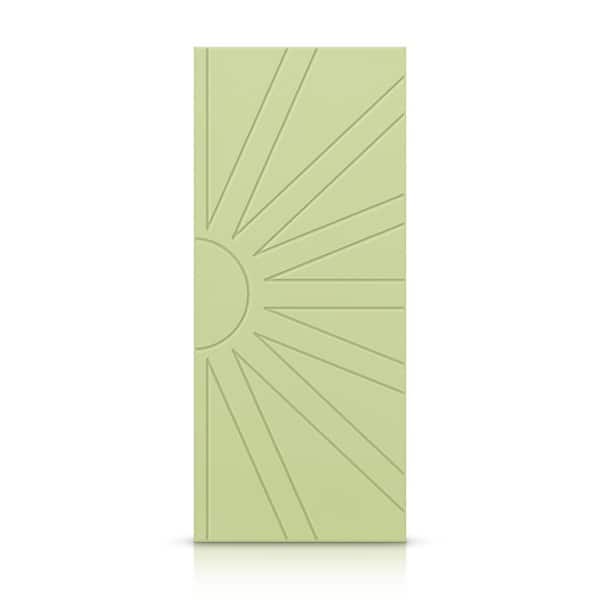 CALHOME 30 in. x 96 in. Hollow Core Sage Green Stained Composite MDF Interior Door Slab