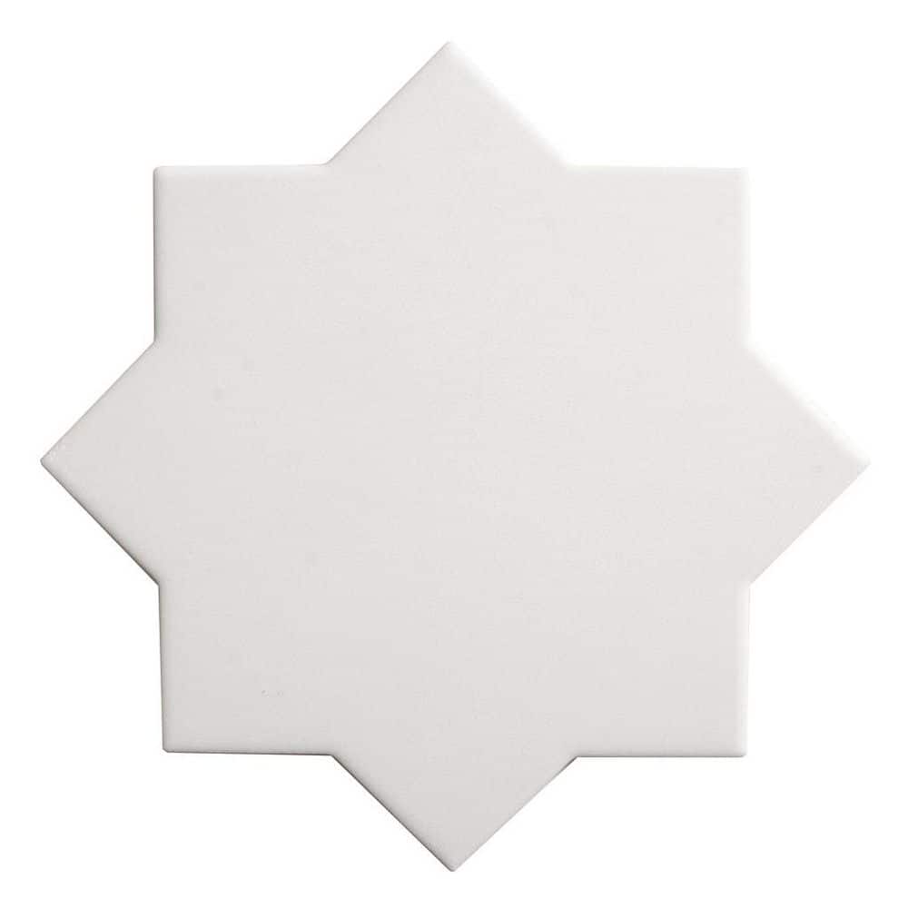 Seville 7 in. x 7 in. Matte Pure White Porcelain Star Wall and Floor Tile (5.31 sq. ft./case)-34 Pack price history on PriceWatchPro