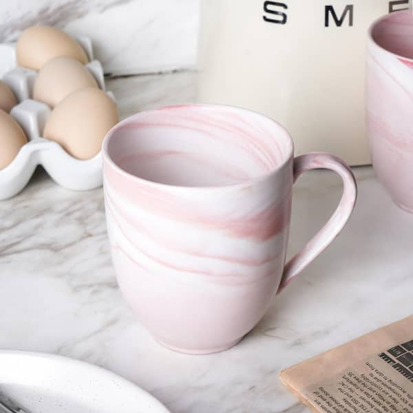 Stone Lain 16 Pieces Porcelain Pink Marble Round Dinnerware Set, Kitchen  Dishes, Unique Settings, Cups, Plates, Bowls