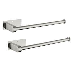 2-Pack Wall Mount Stainless Steel Bath Paper Towel Holder Towels Roll in Brushed Nickel