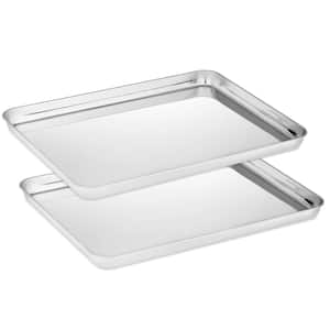 2-Piece Stainless Steel Baking Tray Non-Stick Sheet Set