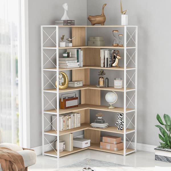 corner l shaped bookshelf