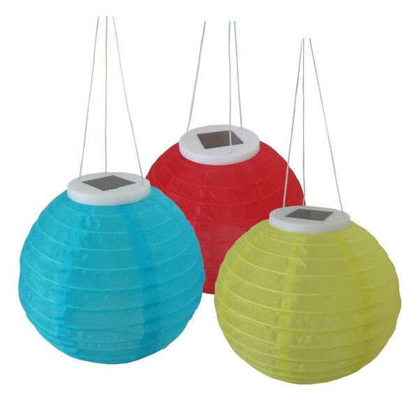 Smart Solar Red, Blue and Yellow Chinese Solar Lantern 3 pc Set-DISCONTINUED