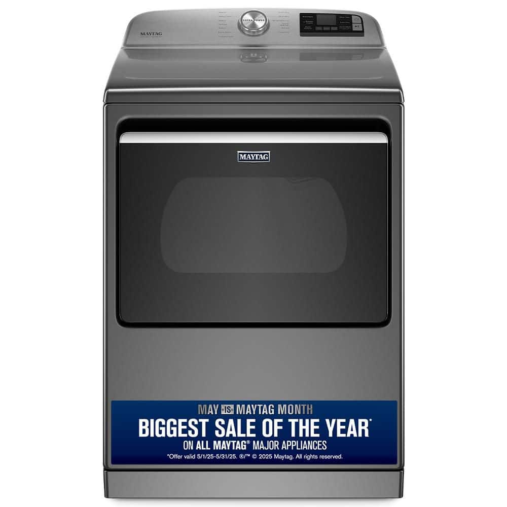 7.4 cu. ft. 240-Volt Smart Capable Metallic Slate Electric Vented Dryer with Hamper Door and Steam, ENERGY STAR