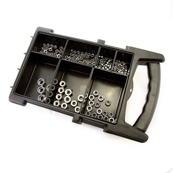 Nylon Insert Lock Nut Assortment Kit Metric Nylock 304 Stainless Steel Nuts with Carrying Case 175-Piece Set, (2-Pack)