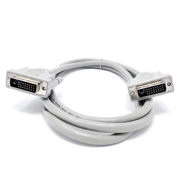 Micro Connectors, Inc 10 ft. DVI-D Digital Dual Link Male to Male Video Cable in Gray