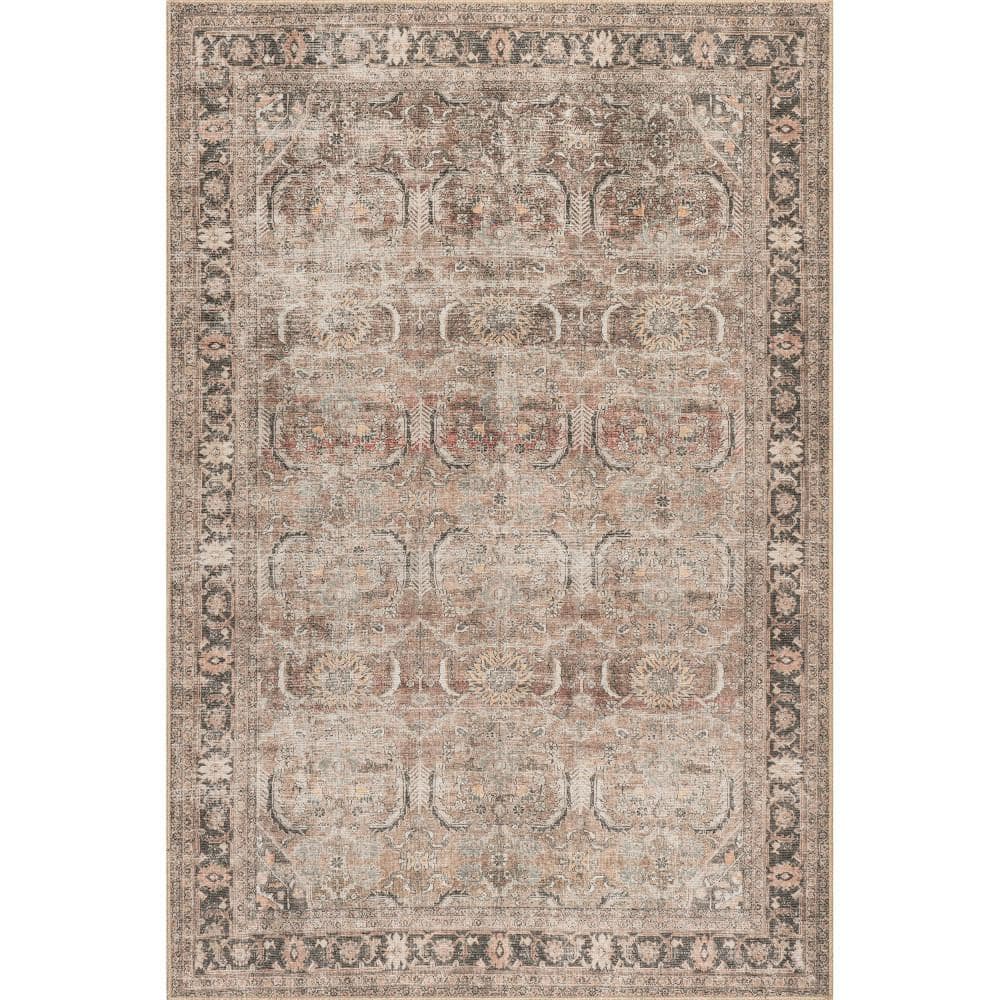 Hillstone Light Brown 5 ft. x 8 ft. Traditional Vintage Medallion Area Rug price history on PriceWatchPro