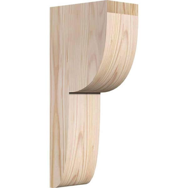 Ekena Millwork 3-1/2 in. x 6 in. x 14 in. Douglas Fir Crestline Smooth Corbel