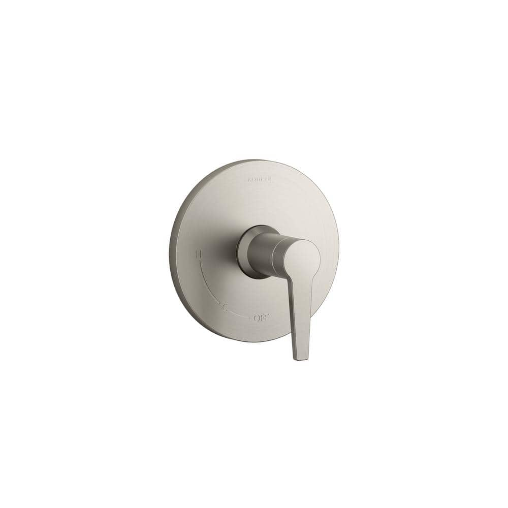 KOHLER Pitch 1-Handle Valve Trim In Vibrant Brushed Nickel (Valve Not ...