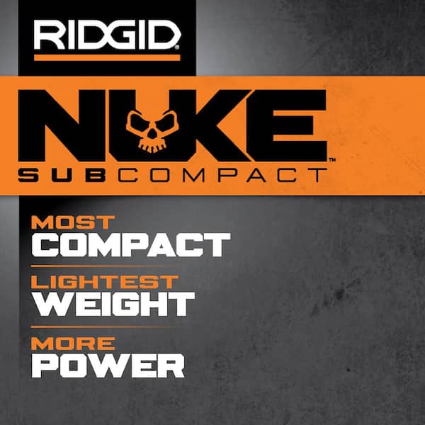 18V NUKE SubCompact Brushless Cordless 2-Tool Combo Kit with Hammer Drill, 4-Mode Impact Driver, (2) Batteries & Charger