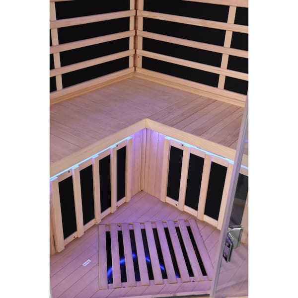 AVAXA 2-Person Indoor Hemlock Infrared Sauna with 7 Far-Infrared