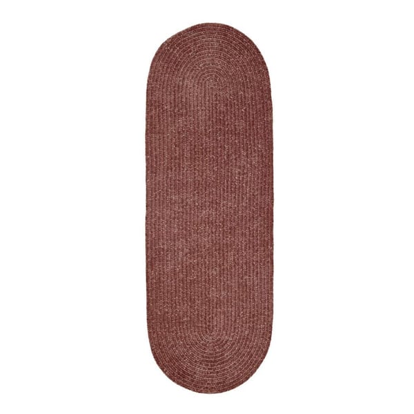 Better Trends Chenille Braid Collection Mauve 24" x 108" Runner 100% Polyester Reversible Solid Area Rug