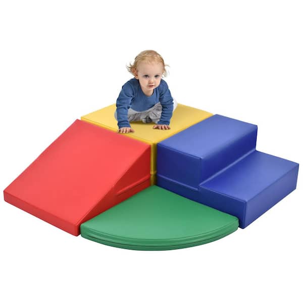 TIRAMISUBEST 4-Piece Toddlers' Multi-Color Soft Foam Playset for Climb and  Crawl TXXY296663AAL - The Home Depot