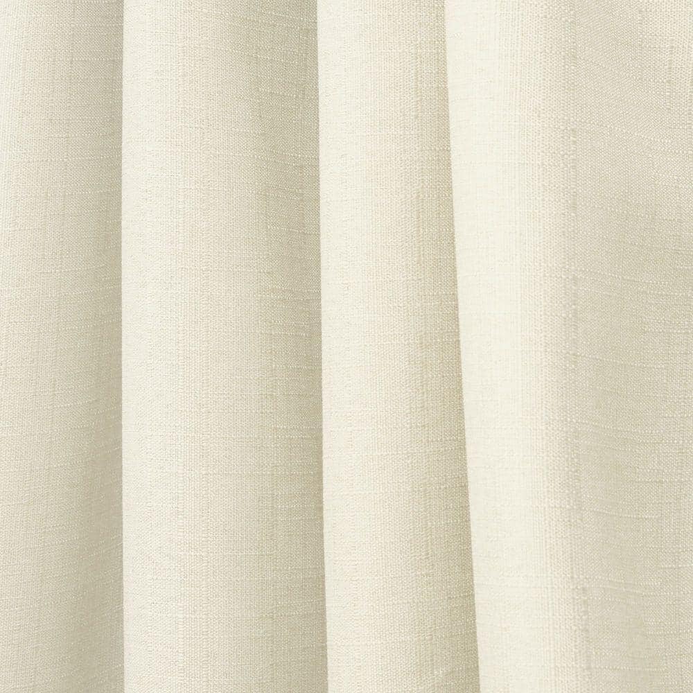 Ivory Light-Filtering Linen Grommet Curtain Panels, 54"x96"