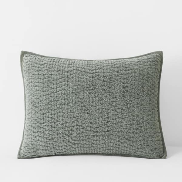 The Company Store Ophelia Velvet Sage Cotton King Sham