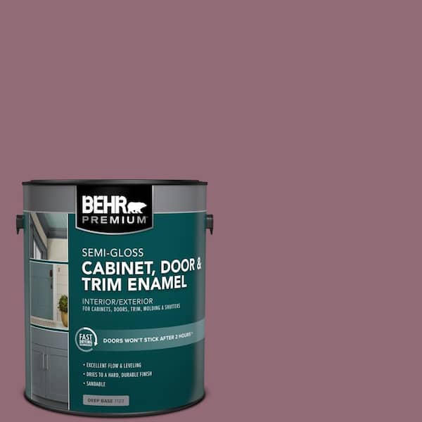 BEHR PREMIUM 1 gal. #S120-6 Full Glass Semi-Gloss Enamel Interior/Exterior Cabinet, Door & Trim Paint