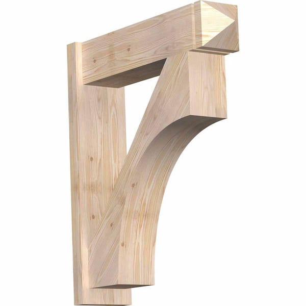 Ekena Millwork 8 in. x 34 in. x 30 in. Douglas Fir Westlake Arts and Crafts Smooth Outlooker