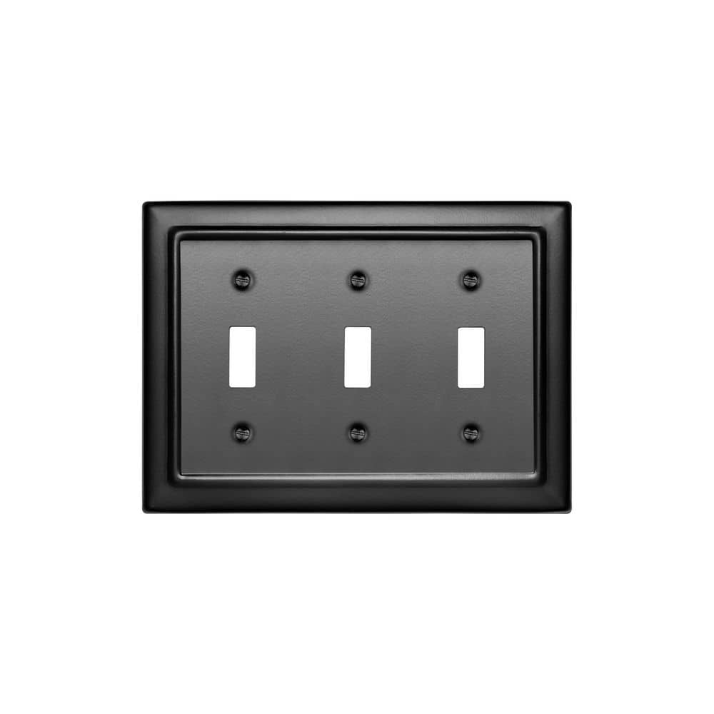 Architectural 3-Gang 3-Toggle Wall Plate (Matte Black) price history on PriceWatchPro