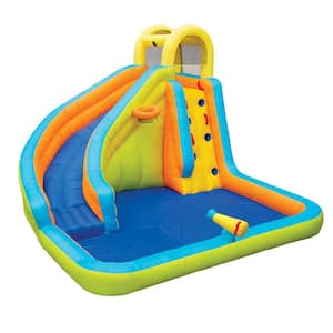 Multi-Color Splash N Blast Vinyl Kids Outdoor Backyard Inflatable Water Slide Splash Park