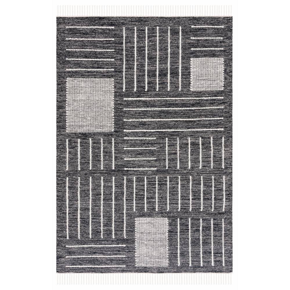 Kilim Black/Ivory 4 ft. x 6 ft. Striped Geometric Solid Color Area Rug price history on PriceWatchPro