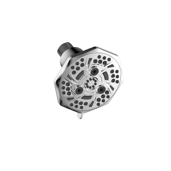 Fairpark 5-Spray Patterns with 4.7 in. Tub Wall Mount Single Fixed Shower Head in Polished Chrome