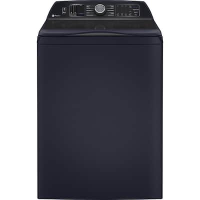 Profile 5.3 cu. ft. Top Load Washer in Sapphire Blue with Agitator, Adaptive SmartDispense and Built-In Wi-Fi by SmartHQ