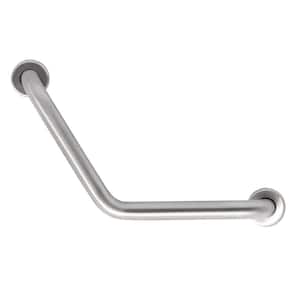 CareGiver 12 in. x 12 in. x 1-1/2 in. Concealed Screw Grab Bar with 120 Degree Angle in Stainless Steel