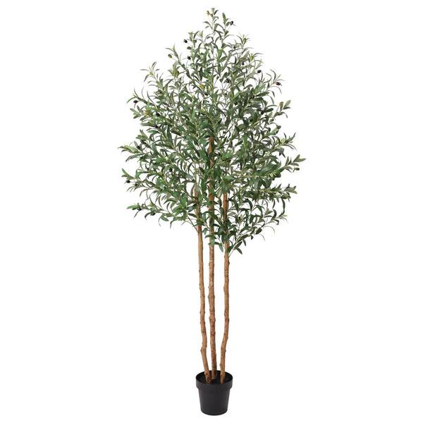 DR.Planzen 7ft.Artificial Olive Tree Faux Silk Plant for Home Office ...