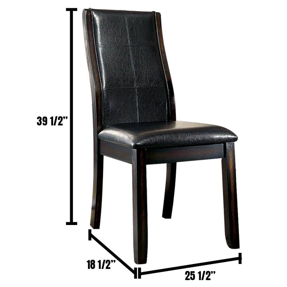 Emilio Brown Faux Leather Upholstered Parsons Side Chair