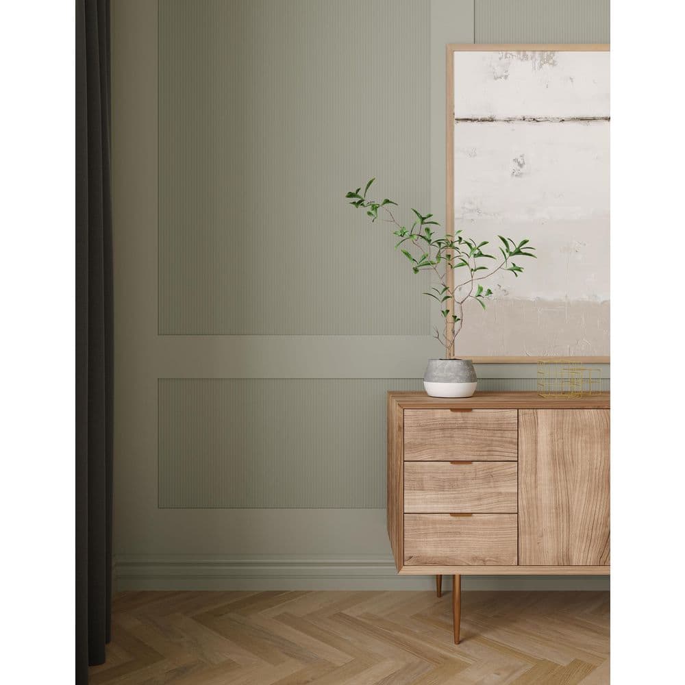 Unfinished White Wood Reeded Panel Moulding, 5 x 96 inches