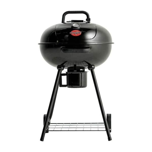Portable 22" Charcoal Kettle Grill and Smoker in Black